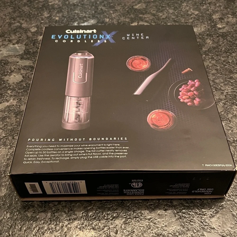 Cuisinart® EvolutionX Cordless 4-in-1 Wine Opener - New in Box